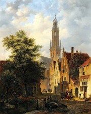 Bartholomeus Johannes van Hove  Bakenesserkerk Haarlem 1845  Wall Art  Canvas