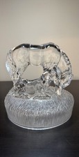 Lovely Royal Crystal Rock Figurine, Horse & Foal. Perfect condition. 