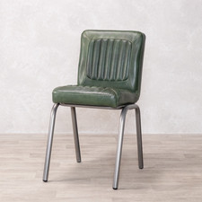 PINE GREEN LEATHER DINING