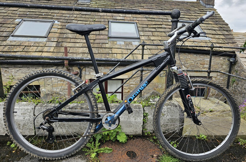 Orange mountain bike - bike, black