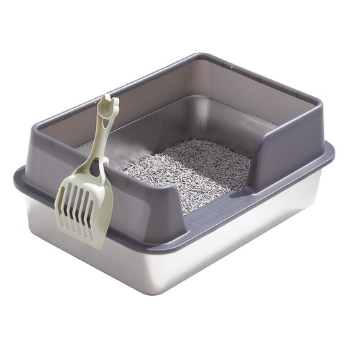 Large stainless steel - stainless, cat