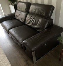 DFS Leather Recliner Sofa & Matching Chair – Excellent Condition