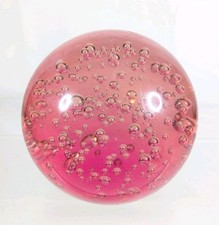 Pink Glass Ball Paperweight