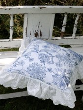 Cotton Cushion Cover in Blue