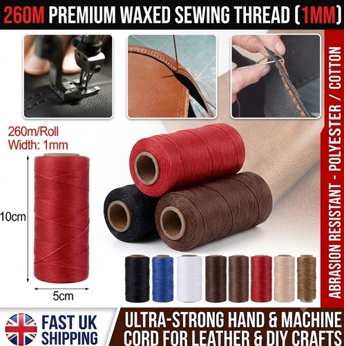 260m 1mm sewing - waxed, thread