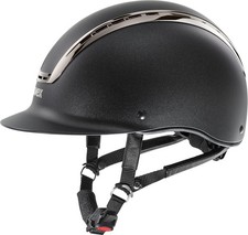 Uvex Suxxeed Chrome Horse Riding Helmet for Women & Men Black Matte-Metal L