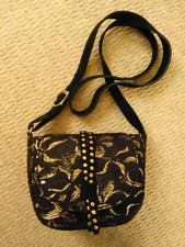 Park Lane Black Fabric & Gold