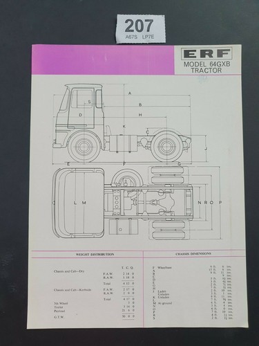 Erf model 64gxb - erf, tractor
