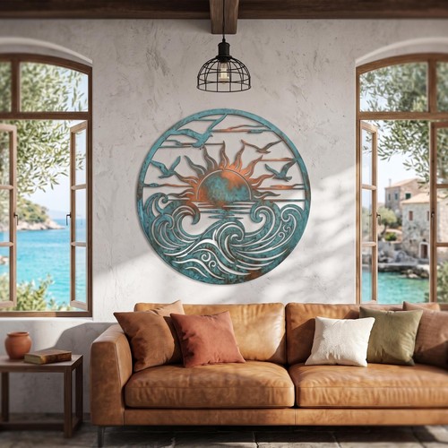 Coastal ocean waves metal - coastal,