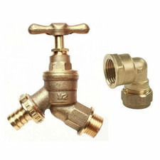 Garden Bib Tap with Wall Plate