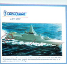 Postcard, SMYGE MPC 2000, KARLSKRONAVARVET, FUTURISTIC SWEDISH WARSHIP DESIGN