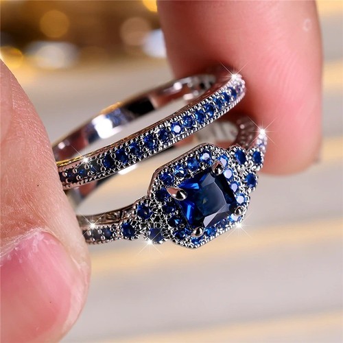 Female blue zircon - female, stone