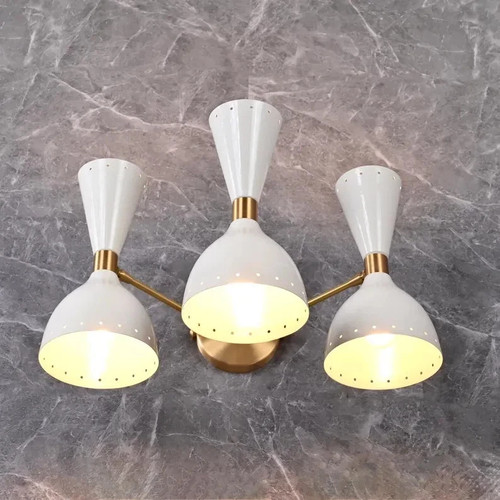 Light brass wall - 3-light, sconce