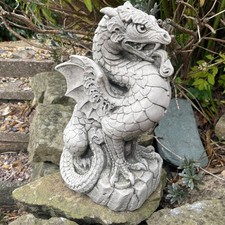 Stone garden dragon ornament - dragon,