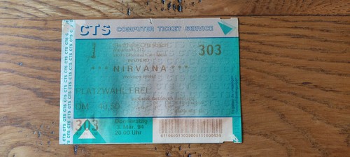 Nirvana ticket kurt cobain - nirvana,
