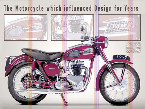 Triumph 1957 metal sign retro - sign,
