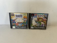 2 x Rugrats PS1 Games Bundle - Search for Reptar & Studio Tour With Manuals