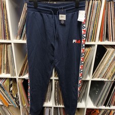 BNWT Fila Joggers Size XL Track Bottoms XL Vintage New Navy Blue 80s Casuals