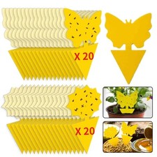 40pcs Yellow Sticky Flies Trap