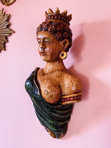 Vintage 60s figurehead carved - vintage,