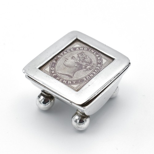 Vintage solid silver stamp - silver,