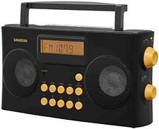 Sangean PR-D17 AM/FM-RDS Portable Radio for Visually Impaired, Black, 10 Presets
