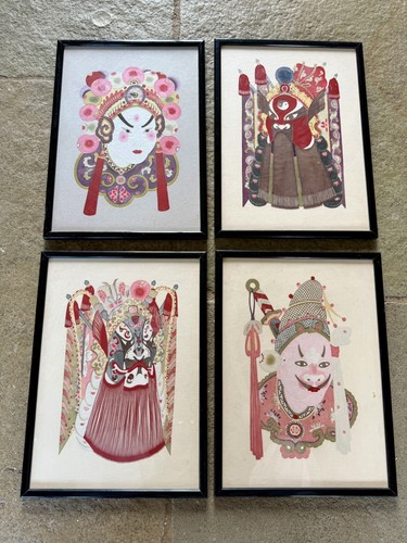Vintage well framed set 4 - set, of