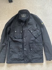 Barbour International Multi Pocket Wax Jacket Black Size Small Men’s