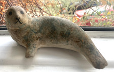 Rustic Pottery Seal Figurine