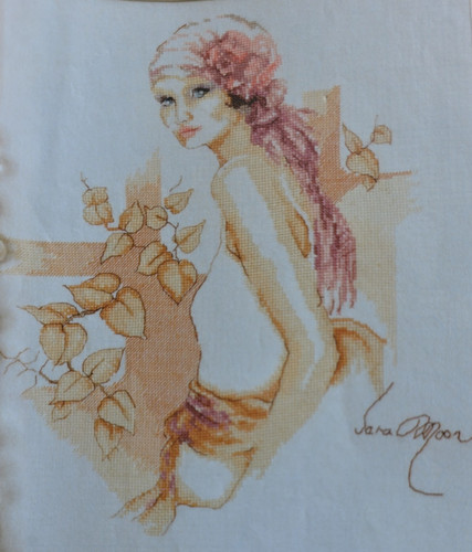 Art deco lady cross - cross, stitch