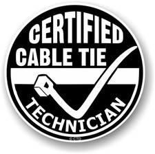B&W Funny CERTIFIED CABLE TIE