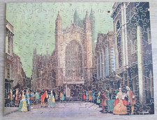 VINTAGE WOODEN GWR JIGSAW PUZZLE OF BATH CHAD VALLEY