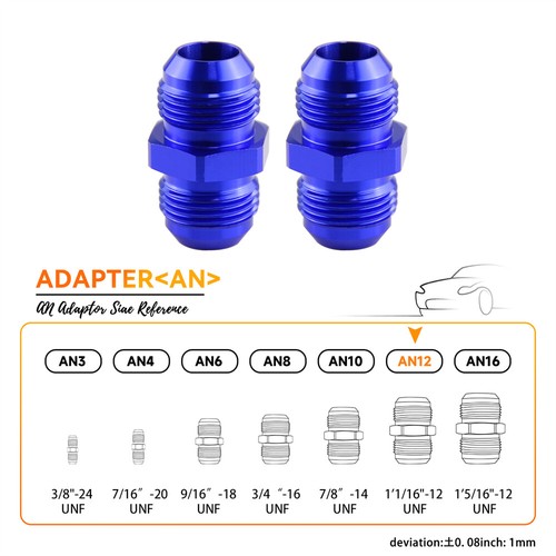 12an male flare coupler union - 12an,
