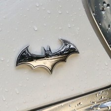 Chrome Metal 3D Bat Logo