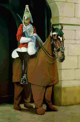 Banksy guardsman panto horse - banksy,