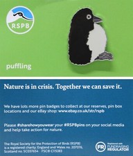 Rspb pin badge puffling niic - pin,