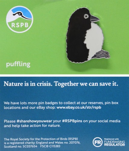 Rspb pin badge niic puffling - pin,