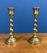 Pair Of Small Antique Brass