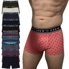 Crew Clothing Mens Xmas Cotton Trunks Boxers Underwear Pants Random Mix 3 Pack