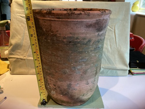 Vintage terracotta pot - pot, 13cm