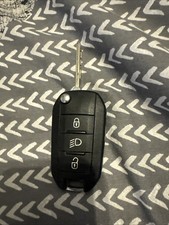 Genuine PEUGEOT 208 308 3008 5008 3 Button Remote Flip Key Fob USED 9674001080