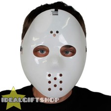 WHITE HOCKEY MASK ADULTS FANCY