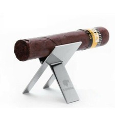 Sleek Portable Stainless Steel Cigar Holder Foldable Cigarette Display Stand