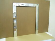 REPLACEMENT GAS FIRE POLISHED CHROME 3 PIECE TRIM WITH MAGNETS