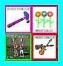 50 MIXED INFLATABLE TOYS GUITAR DOLPHIN HAMMER SWORDS
