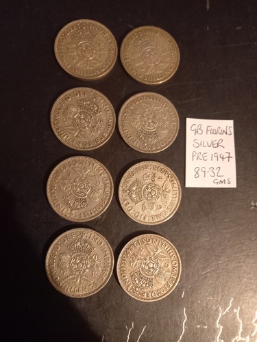 Silver florins 8pre - silver,