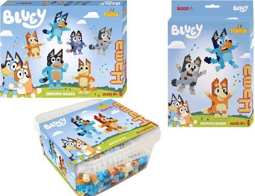 Bluey fuse beads and pegboard - and,