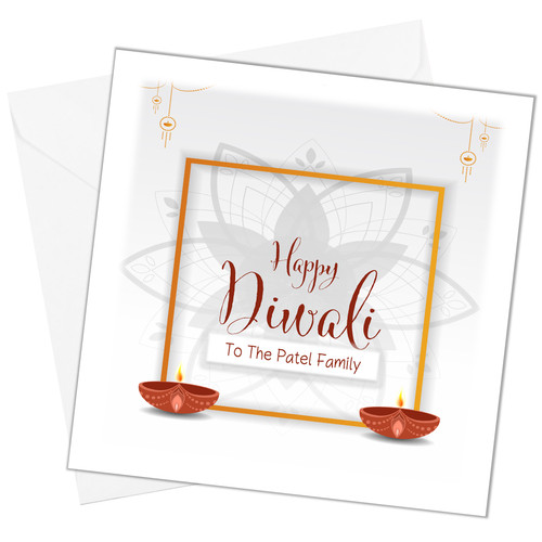 Personalised diwali card - personalised,