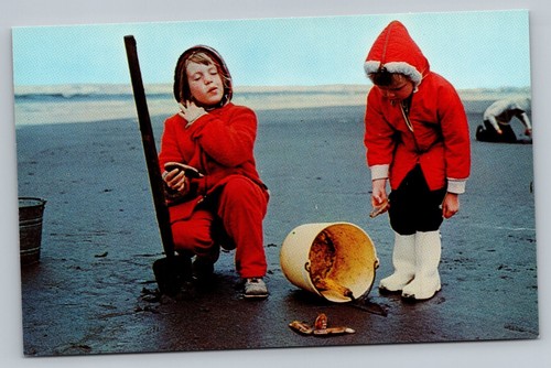 Pair young clam - of, diggers