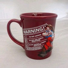 Disney  Burgundy/Red 3D Grumpy Warning Coffee Cup Mug Snow White Seven Dwarfs